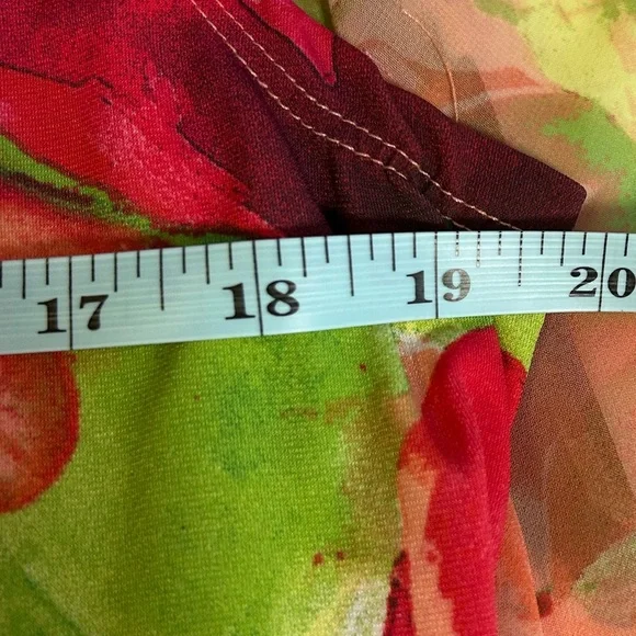 Adele & May women's floral sheer overlay blouse. Size XL - Picture 6 of 6